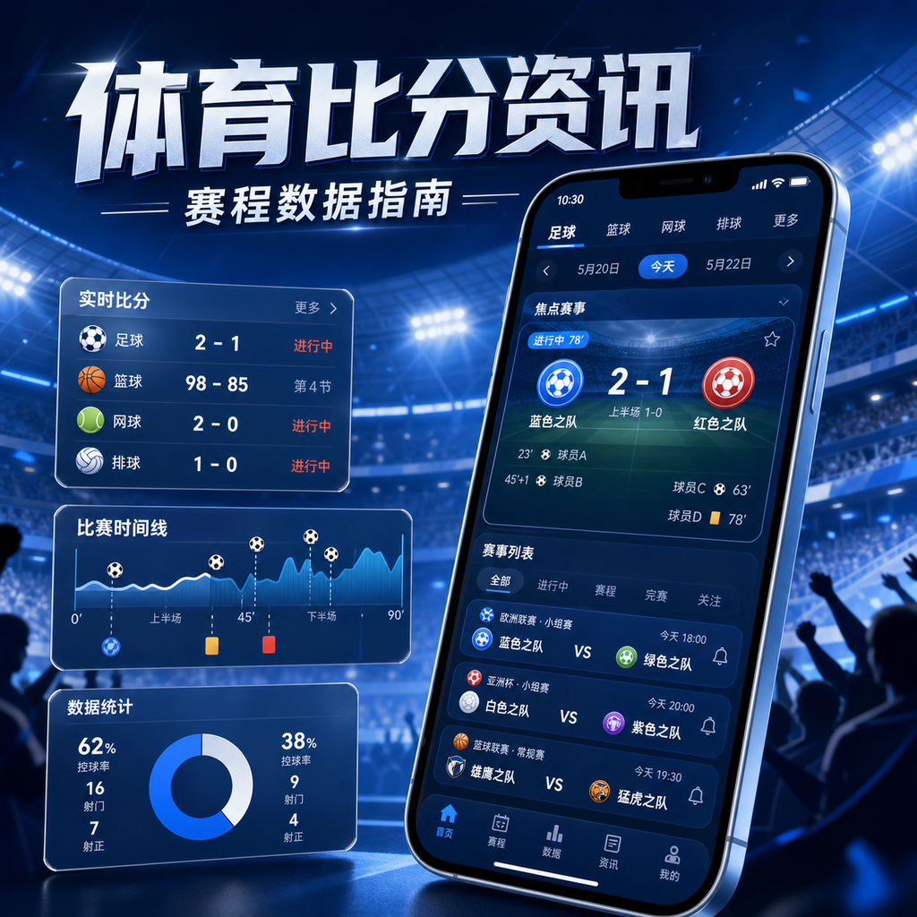 体育比分数据中心 比分数据看板、赛程提醒与手机端阅读 原创配图